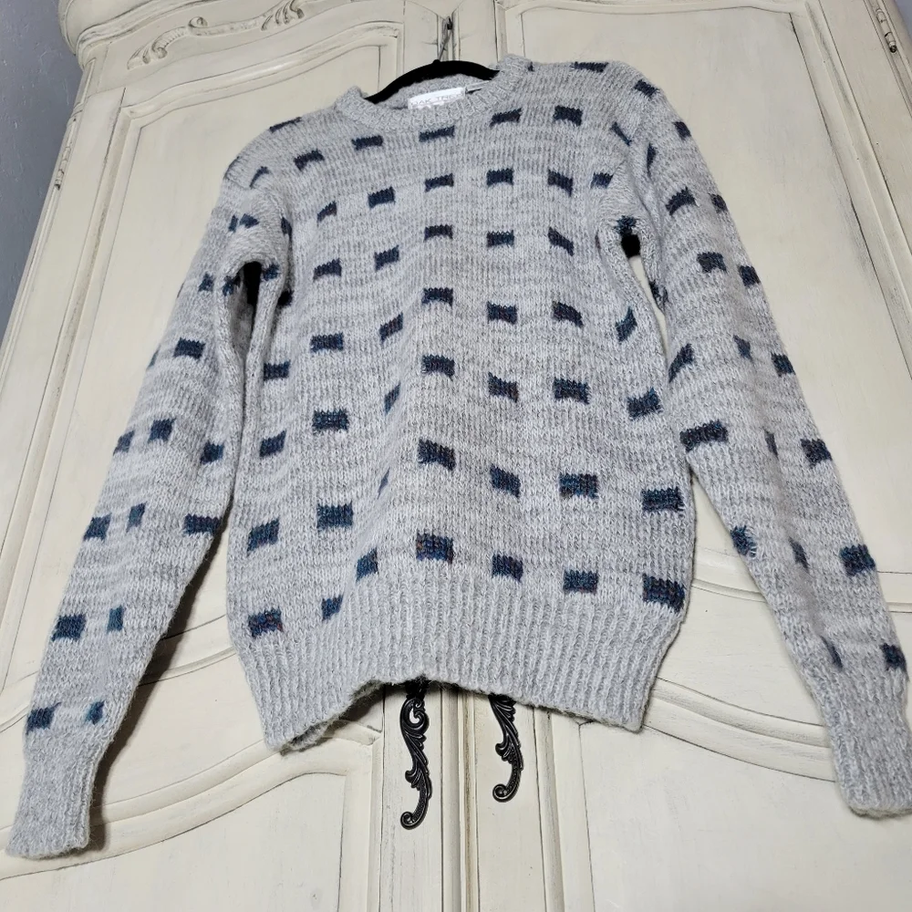 Oak Tree Original Vintage Geometric Knit Crewneck Cosby Grandpa Sweater *sz M*